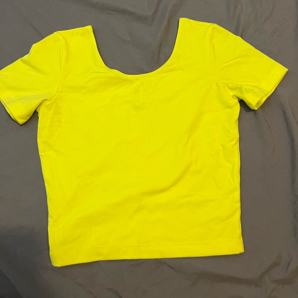 Neon yellow crop top